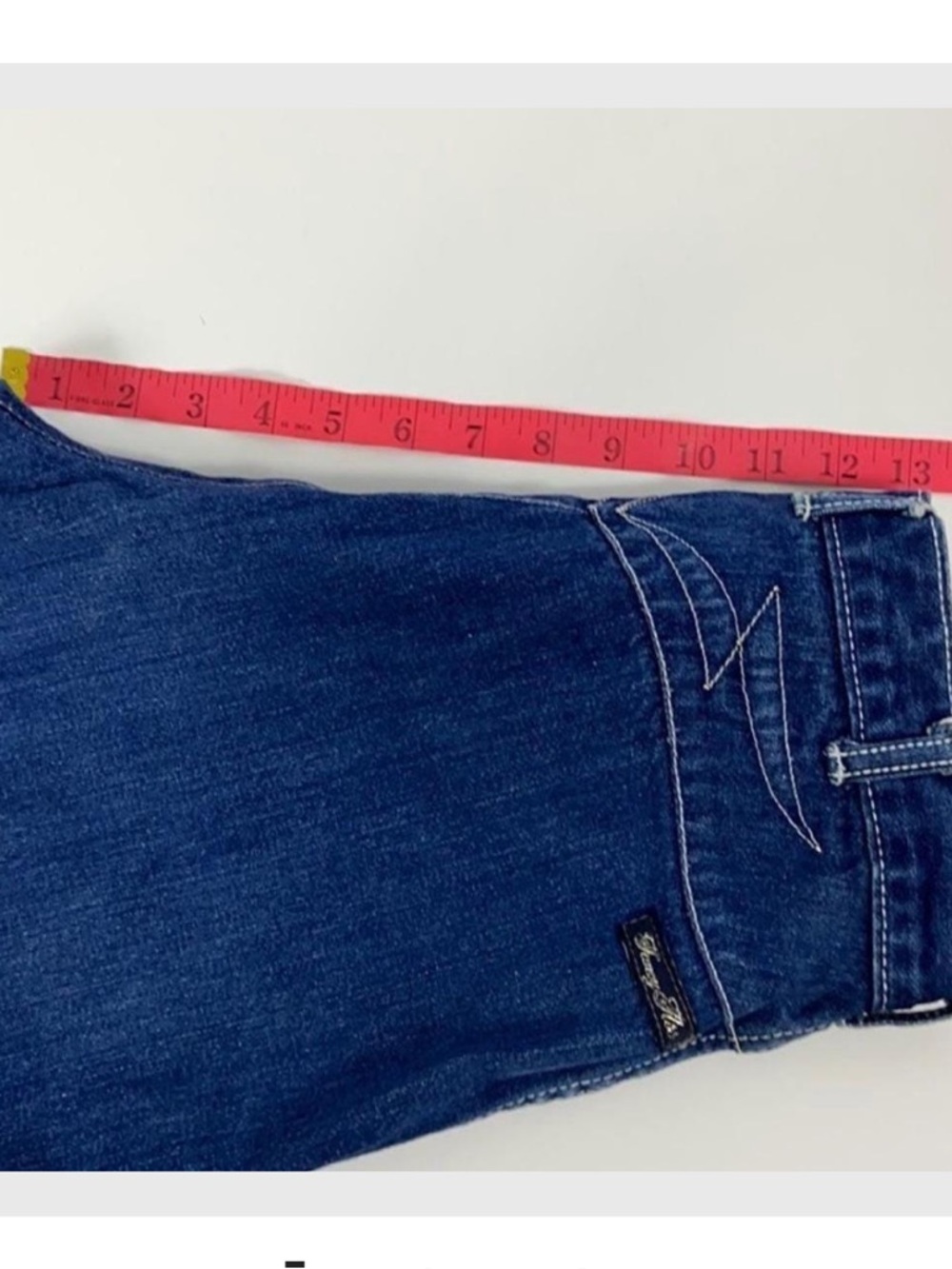VINTAGE ‘ Fancy Ass ‘ 70s High Waisted Jean V Cute Back Detail. - Picture 7 of 10